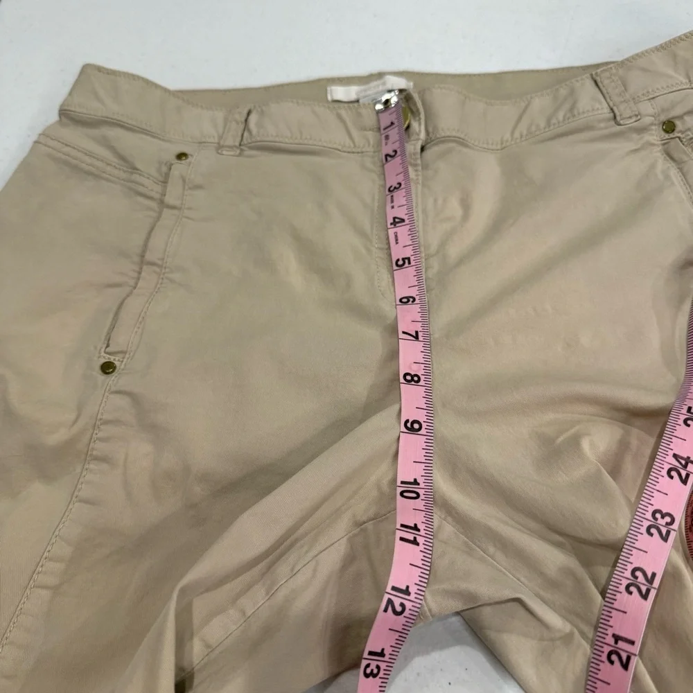 Chico’s Cotton Blend Long Pants Casual Zip Pockets Women’s Size 12 (Chico’s 2) - Picture 8 of 14
